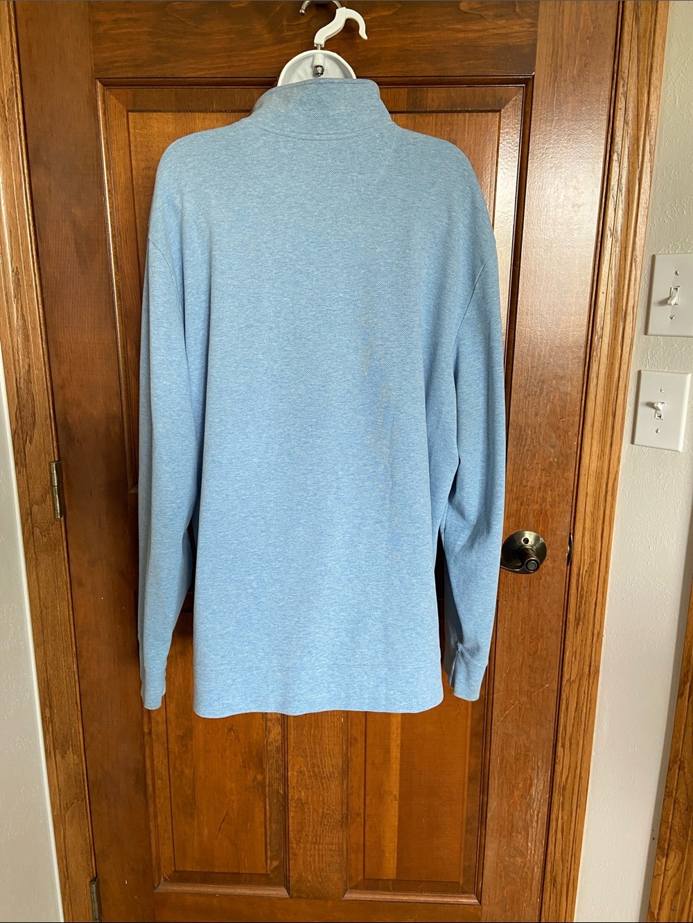 Vineyard Vines light blue Saltwater quarter-zip pullover Size 2XL nautical - Picture 6 of 12